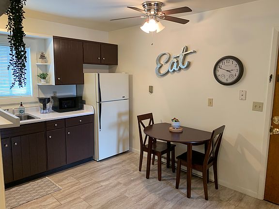 Kitchen eating area near front door.
