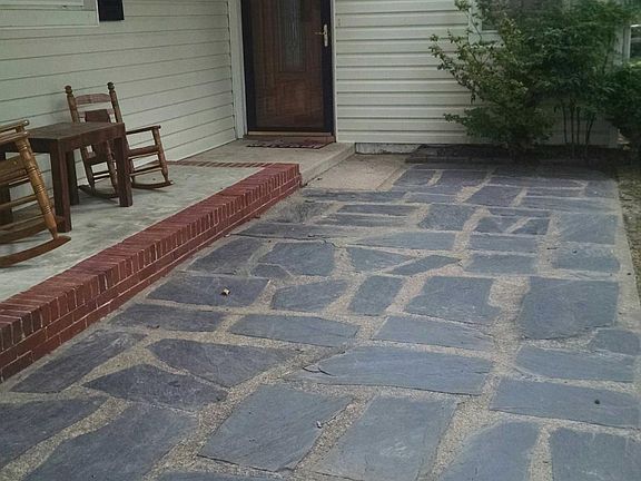 Nice slate front patio!