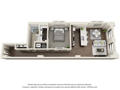 Floor plan One Bed/One Bath - 872