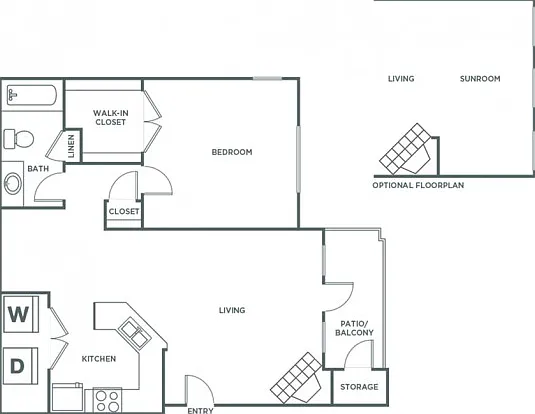 One Bedroom One Bath (875 SF) One Bedroom One Bath (875 SF)