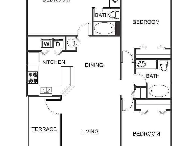 Plantation Colony - C1 - 2 Beds - 2 Baths - 1272 Sq. ft.