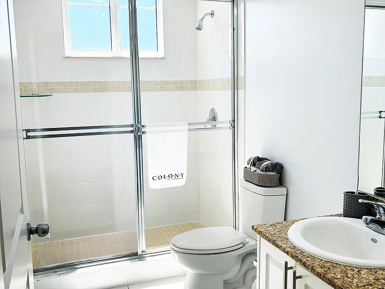 Bathroom with Glass Shower Enclosures
