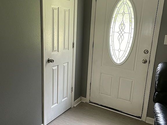 Front door and closet 