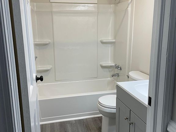 Newly renovated downstairs bath right off kitchen and downstairs bedroom.