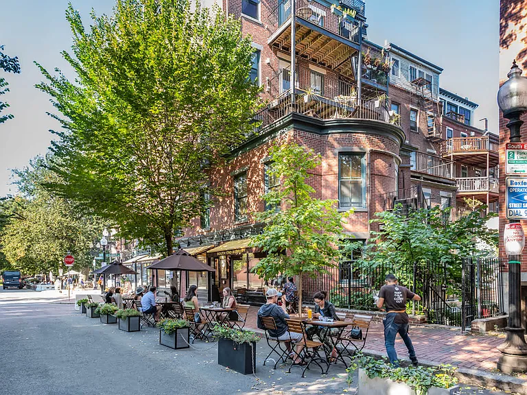 Take a stroll to the local cafe on Shawmut Avenue, less than 3 minute away.