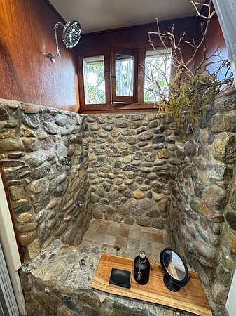 Natural stone shower