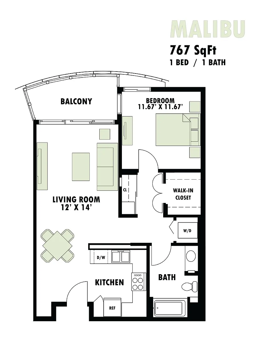 Floor plan Malibu 1D