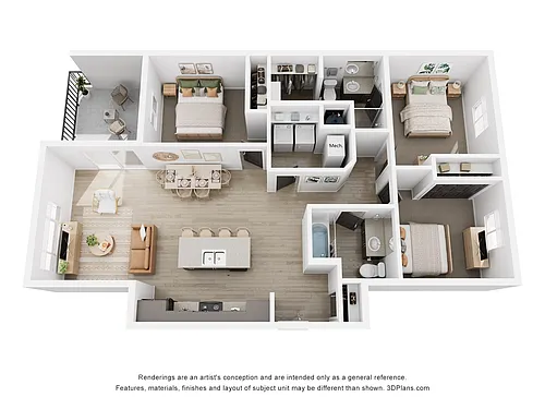 Floor plan 3 Bedroom 2 Bathroom