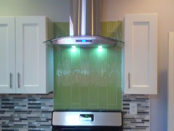 Kitchen backsplash & Fan