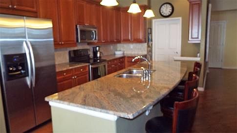Kitchen with granite counters