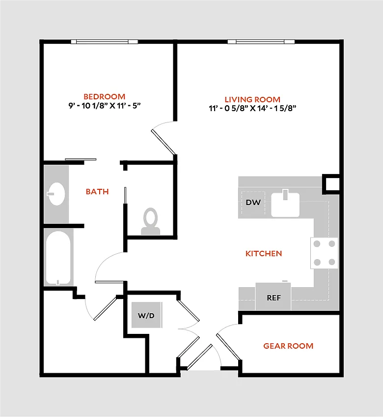 Floor plan Plan 1E