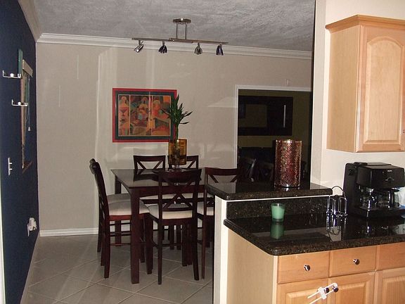 View of dining room from kitchen