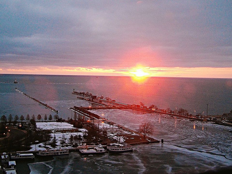 Winter Sunrise Lake Michigan