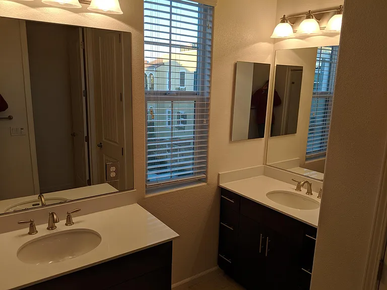 Bathroom attached to master bedroom