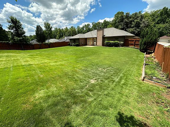 Large fenced backyard