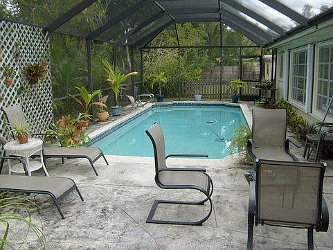 canal-side patio, park view