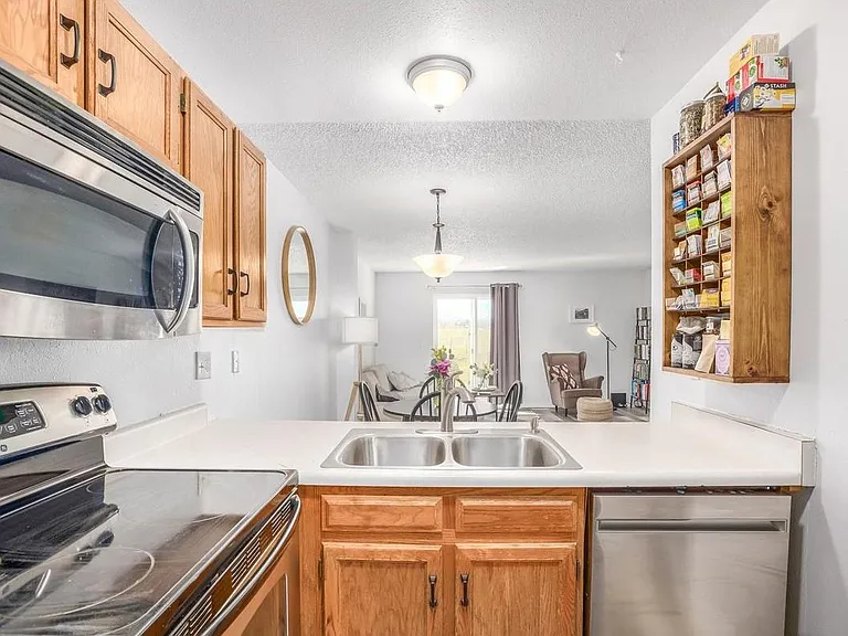 Kitchen with new stainless appliances
