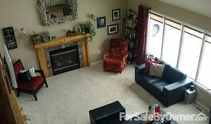 Living room, looking down from stairs