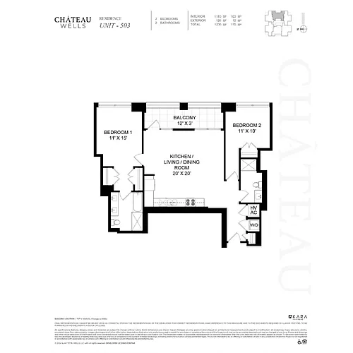 Floor plan 2 Bed 2 Bath 03 Tier