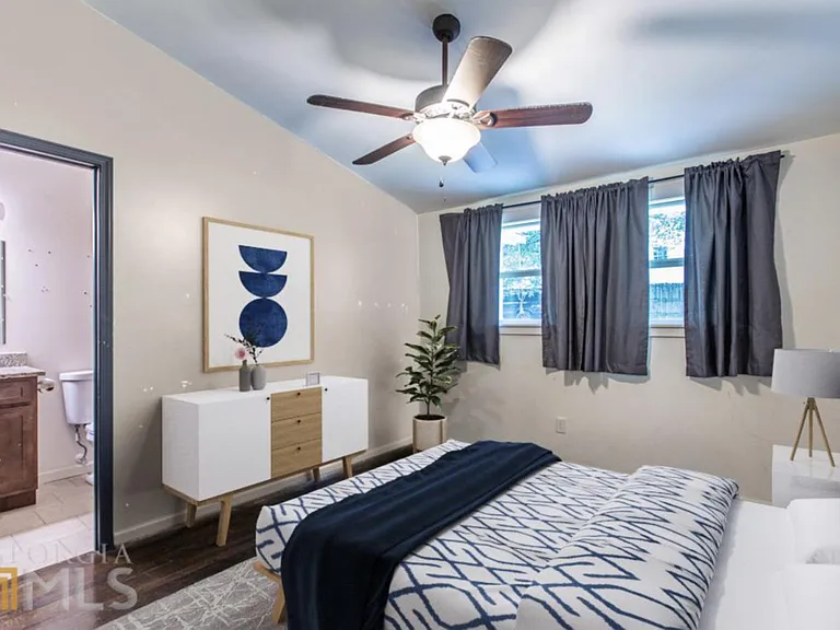 Virtually staged Primary bedroom