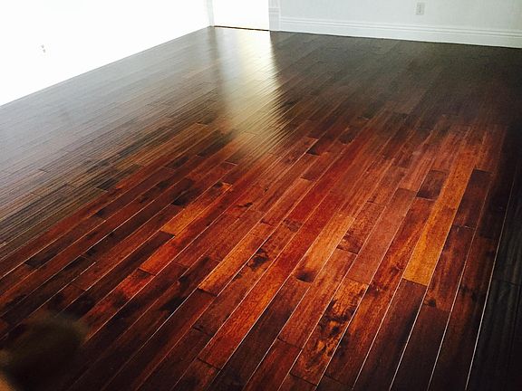 Hardwood floors in living room