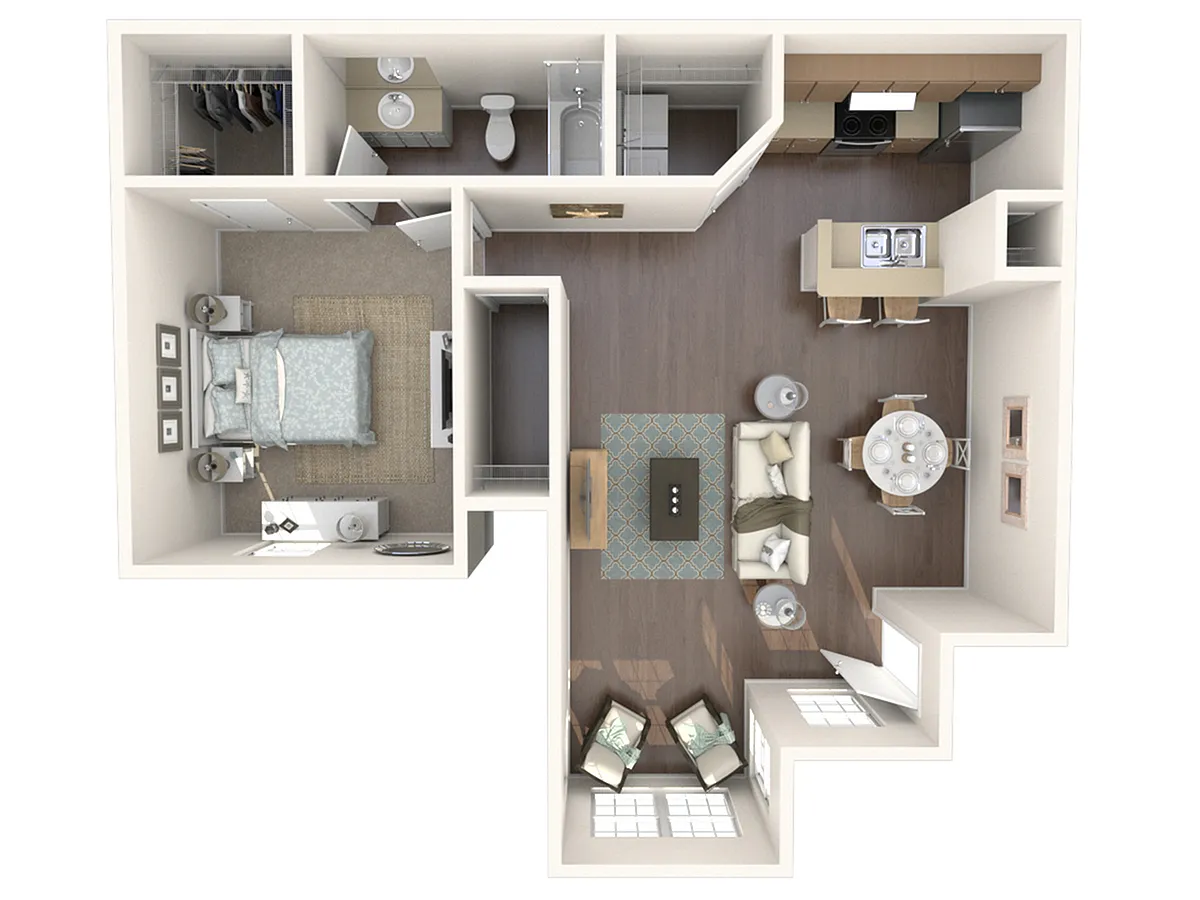 Floor plan 1C Renovated