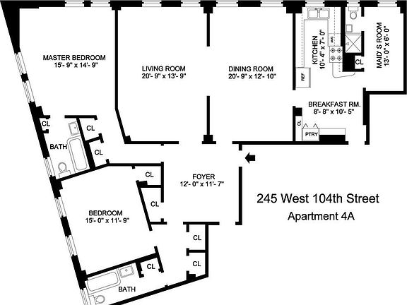2nd image of 245 W 104th St APT 4A