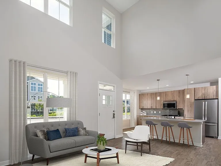 Upgrade Scheme townhome kitchen and living areas