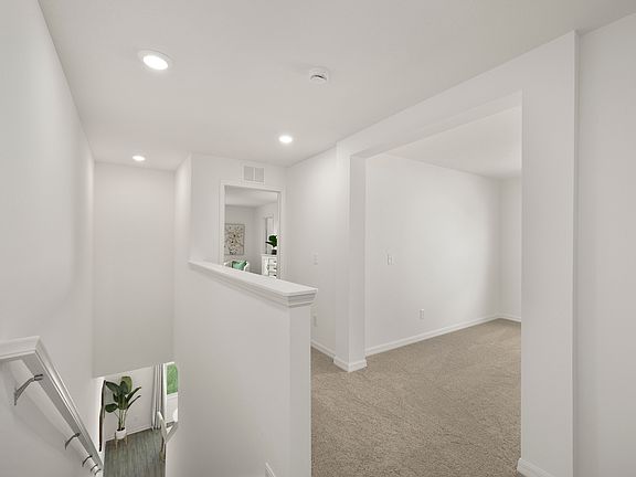 A flex room is featured upstairs to provide additional space