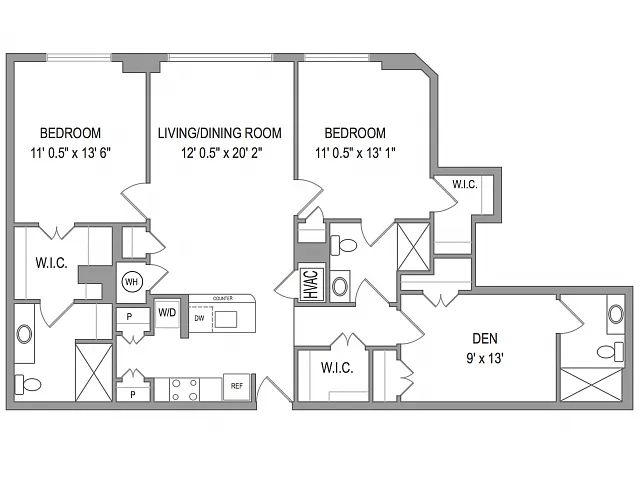 Floor plan 2x3 Den