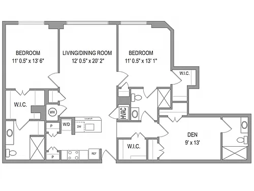 Floor plan 2x3 Den