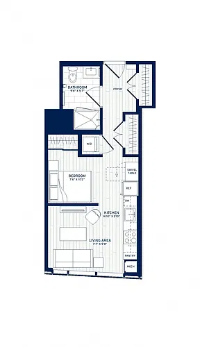 Floor plan Studio-B2