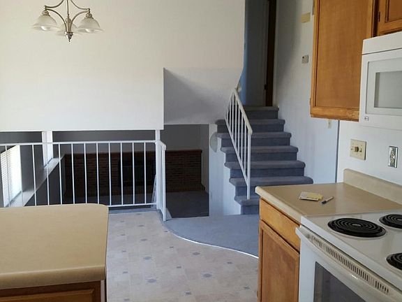 Kitchen view toward family room