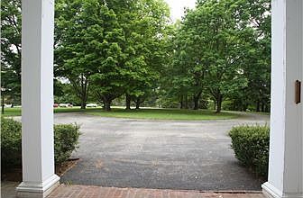 View of circular drive from front door