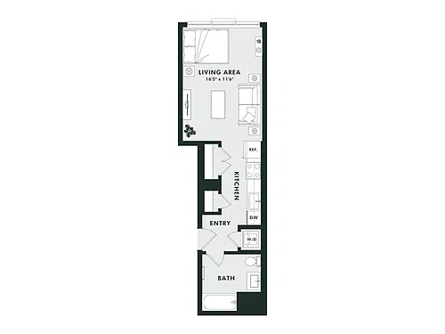 Floor plan S2 | Studio | 1 Bath