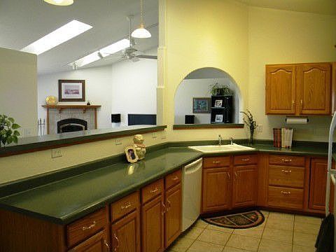 Kitchen,Entire Main Level is Vaulted