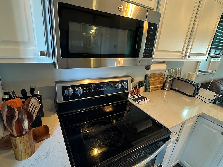 Stove and utensils.