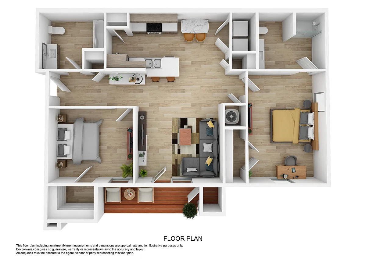 Floor plan The Hillside - 2 Bedroom D