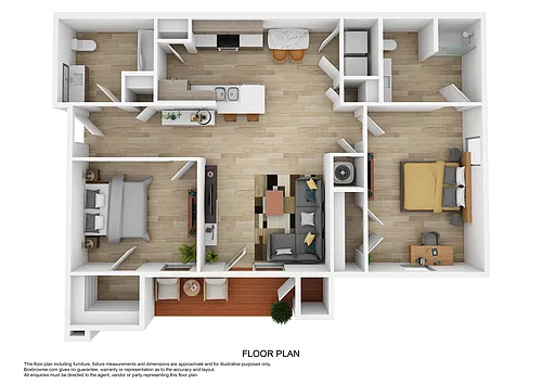 Floor plan The Hillside - 2 Bedroom D