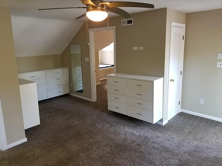 Master suite looking into office