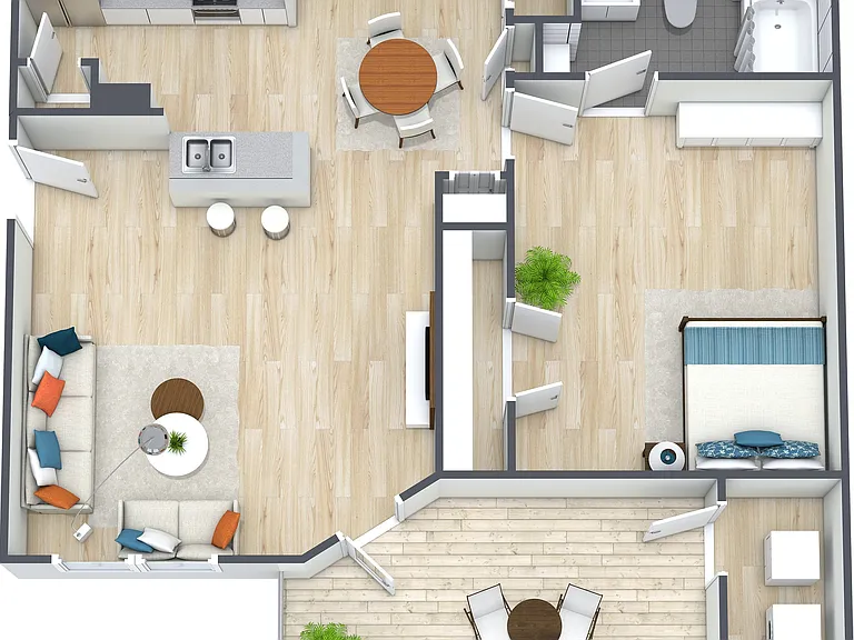 La Mansion Floor plans - 3D - La Villa - Image La Mansion Floor plans - 3D - La Villa - Image