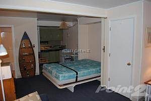 MURPHY BED PULLED DOWN