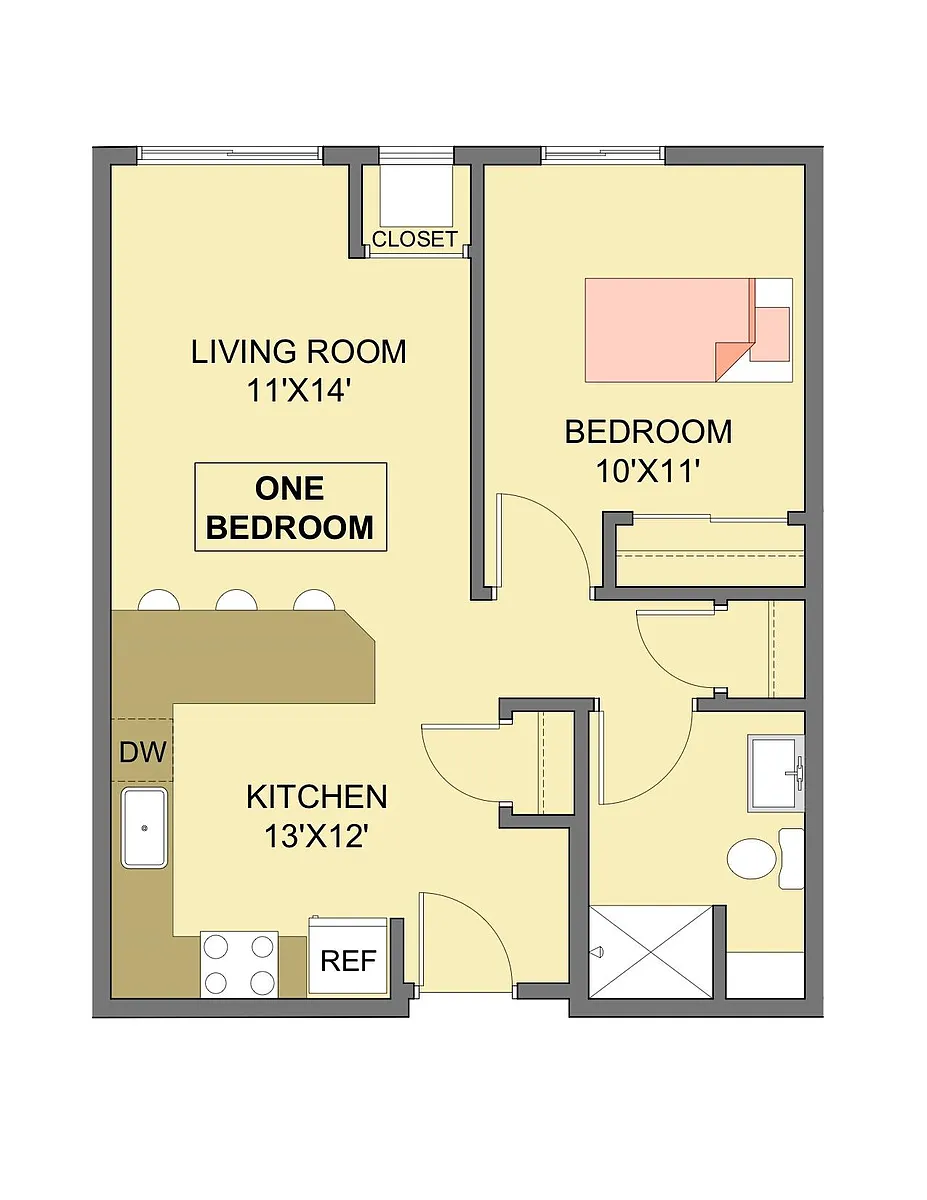 Floor plan 1 Bedroom