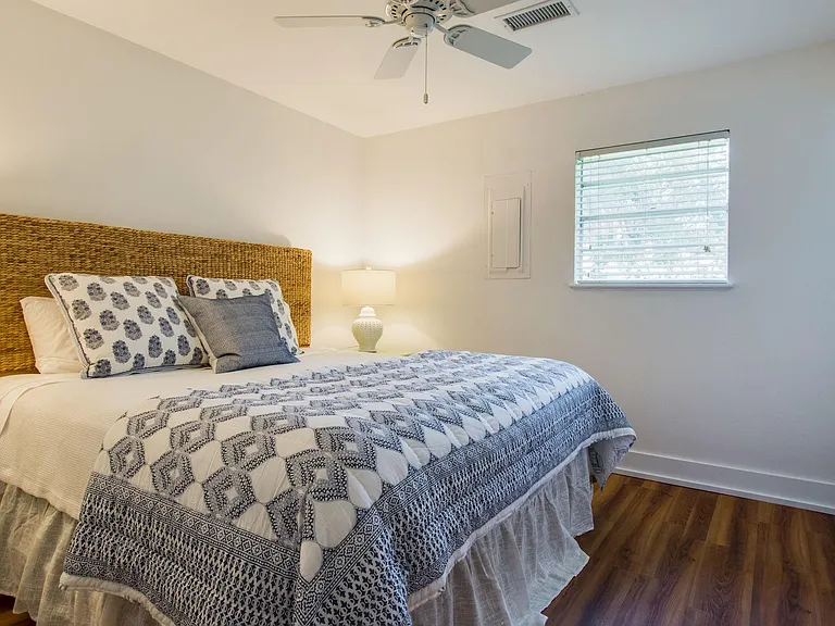 King size bed in master with its own bath