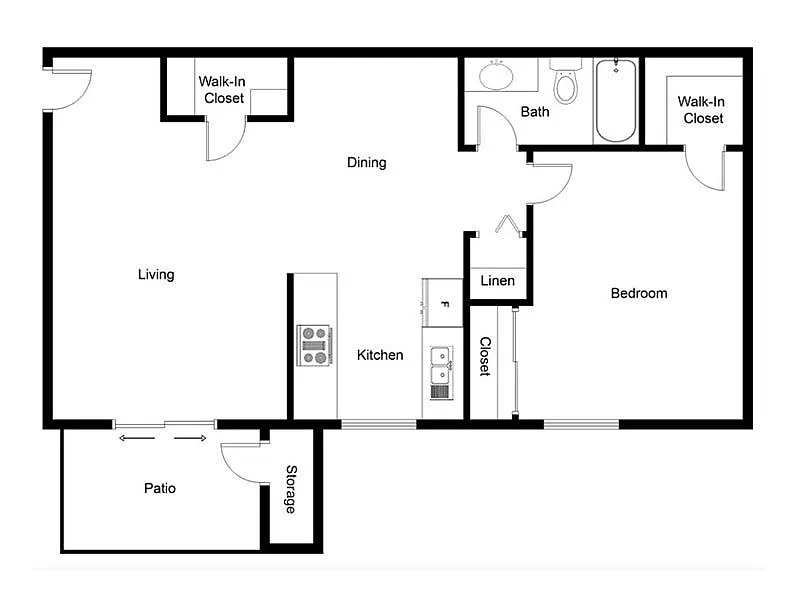 Floor plan 1X1