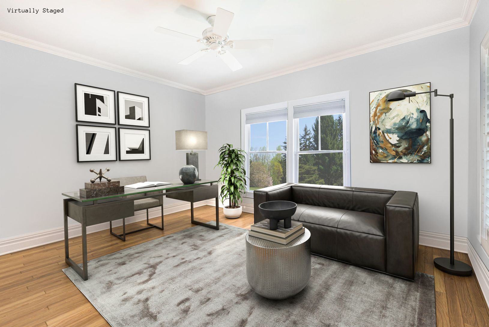 Virtually Staged Study/Office