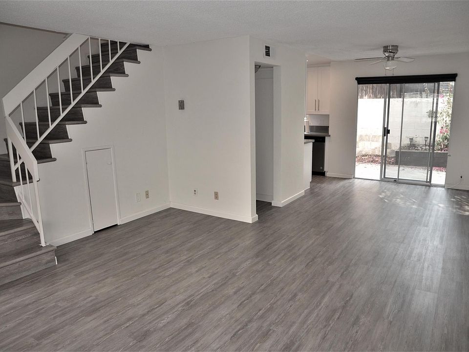 Townhouse style unit with bedrooms upstairs. Kitchen, living room and half bath on first floor. Patio off kitchen.