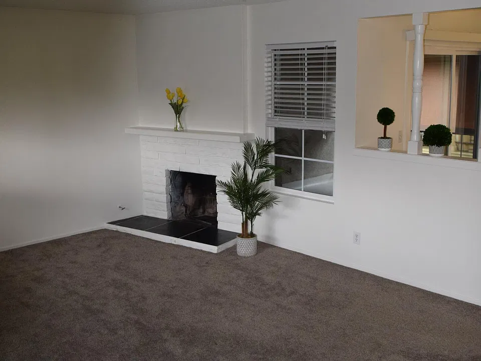 Living Room with New Plush Carpet throughout