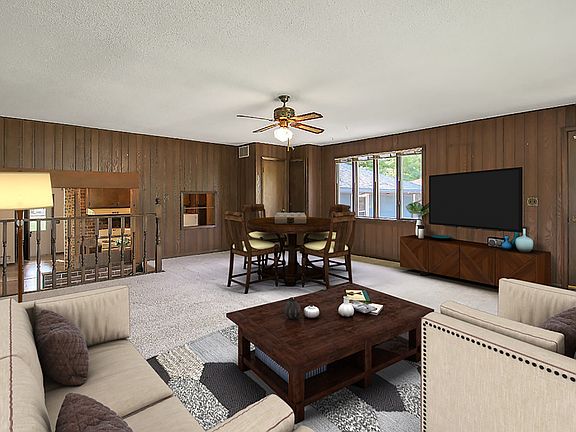 Virtually Staged Family Room