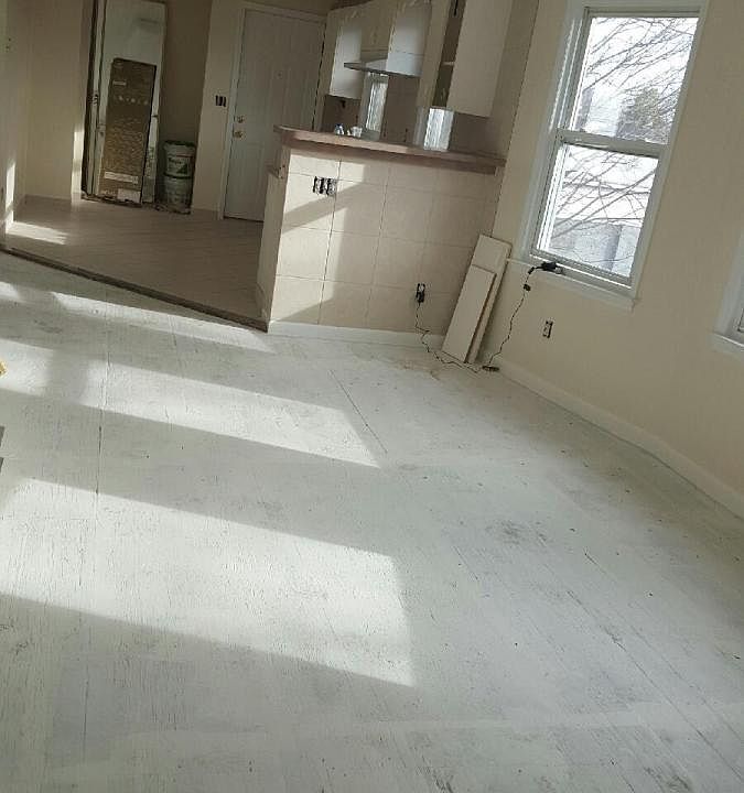 Open layout new hardwood floors to be installed